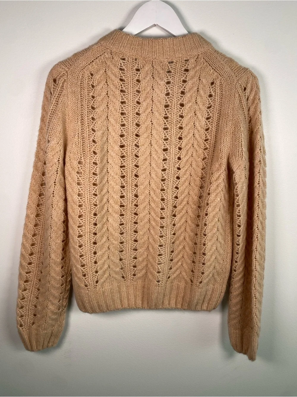 NWT Soft Cable-Knit Button Cardigan - blush pink - Picture 3 of 6